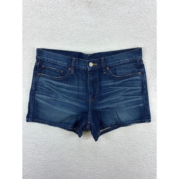 Uniqlo Denim Jean Shorts Womens 28 Lot 2 Blue White Casual Summer Stretch Cutoff - Picture 3 of 11